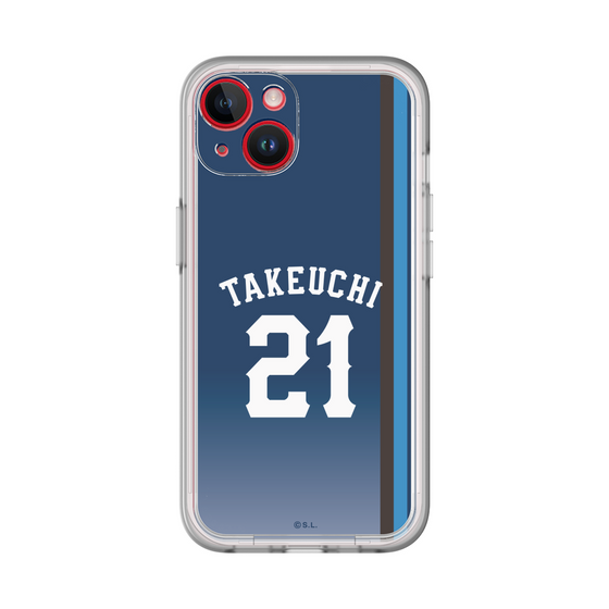 スリムプロテクションプレミアムケース［ 埼玉西武ライオンズ- #21 TAKEUCHI - ビジター ］