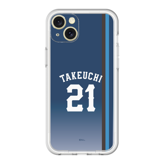 スリムプロテクションプレミアムケース［ 埼玉西武ライオンズ- #21 TAKEUCHI - ビジター ］