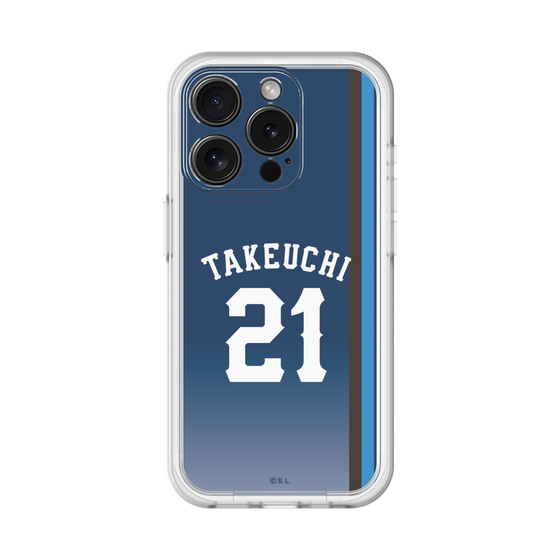 スリムプロテクションプレミアムケース［ 埼玉西武ライオンズ- #21 TAKEUCHI - ビジター ］