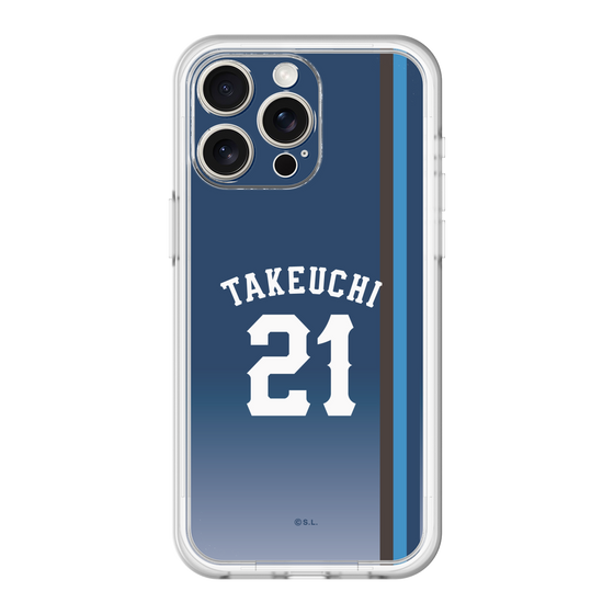 スリムプロテクションプレミアムケース［ 埼玉西武ライオンズ- #21 TAKEUCHI - ビジター ］