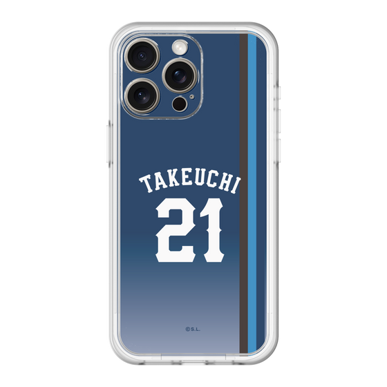 スリムプロテクションプレミアムケース［ 埼玉西武ライオンズ- #21 TAKEUCHI - ビジター ］