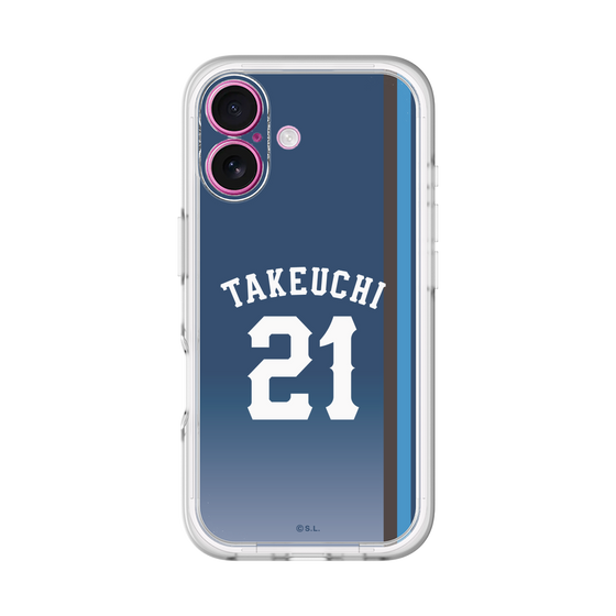 スリムプロテクションプレミアムケース［ 埼玉西武ライオンズ- #21 TAKEUCHI - ビジター ］