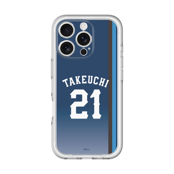 スリムプロテクションプレミアムケース［ 埼玉西武ライオンズ- #21 TAKEUCHI - ビジター ］