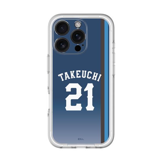 スリムプロテクションプレミアムケース［ 埼玉西武ライオンズ- #21 TAKEUCHI - ビジター ］