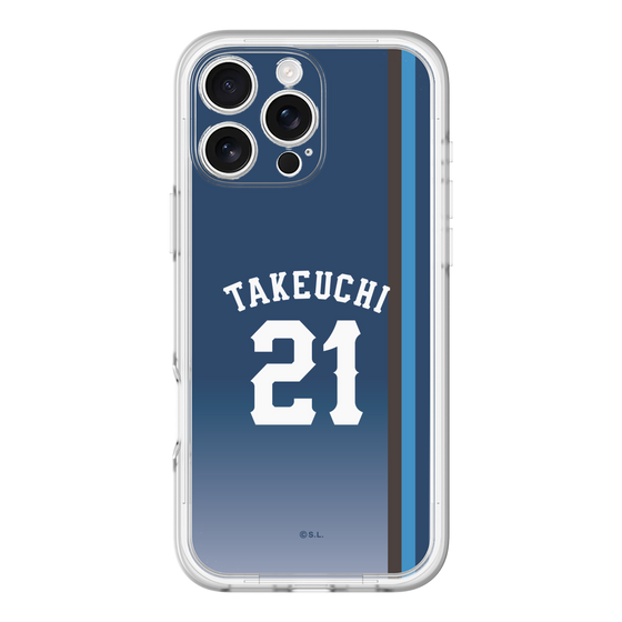 スリムプロテクションプレミアムケース［ 埼玉西武ライオンズ- #21 TAKEUCHI - ビジター ］