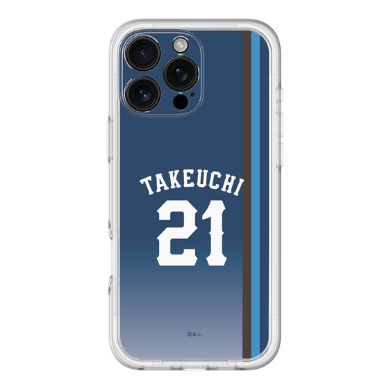 スリムプロテクションプレミアムケース［ 埼玉西武ライオンズ- #21 TAKEUCHI - ビジター ］