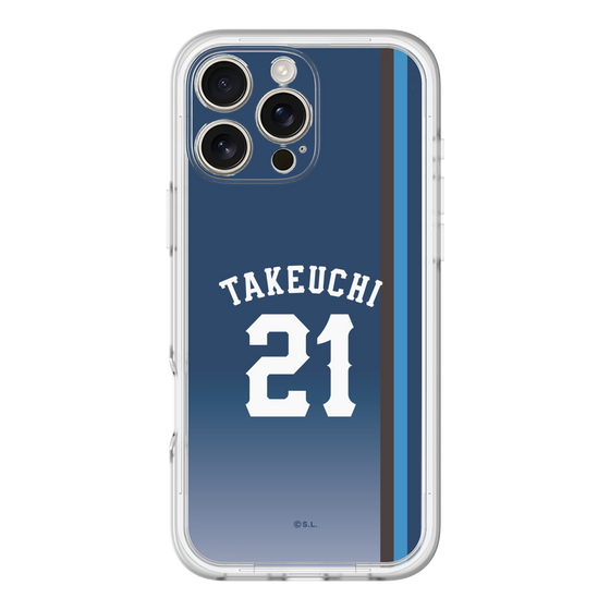 スリムプロテクションプレミアムケース［ 埼玉西武ライオンズ- #21 TAKEUCHI - ビジター ］