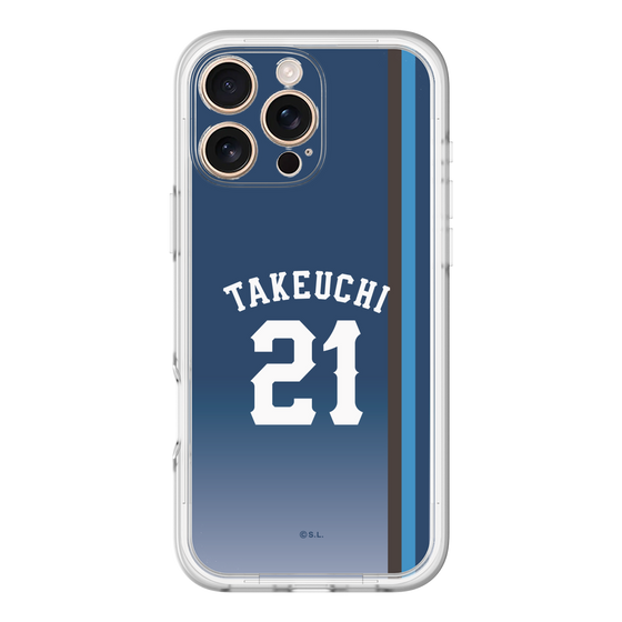スリムプロテクションプレミアムケース［ 埼玉西武ライオンズ- #21 TAKEUCHI - ビジター ］