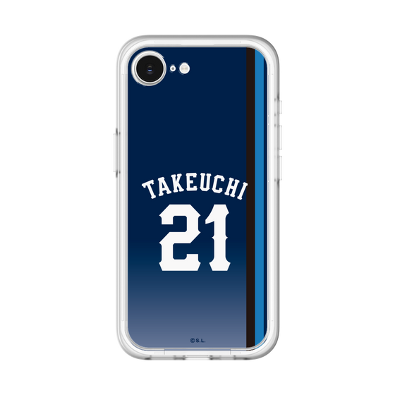 スリムプロテクションプレミアムケース［ 埼玉西武ライオンズ- #21 TAKEUCHI - ビジター ］