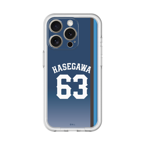 スリムプロテクションプレミアムケース［ 埼玉西武ライオンズ- #63 HASEGAWA - ビジター ］