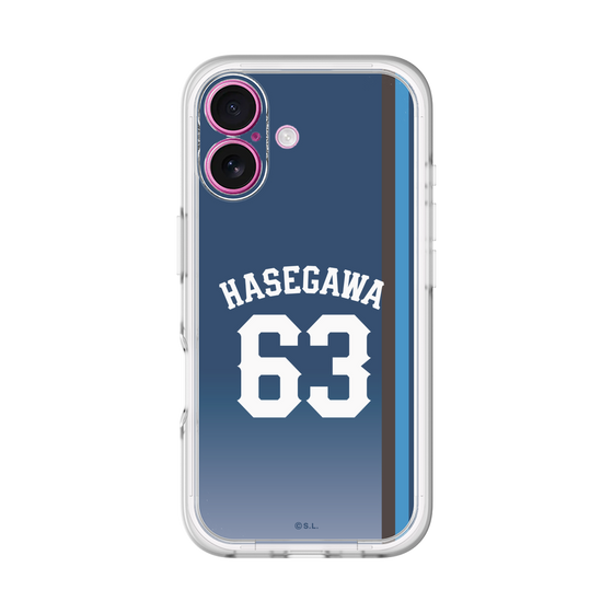 スリムプロテクションプレミアムケース［ 埼玉西武ライオンズ- #63 HASEGAWA - ビジター ］