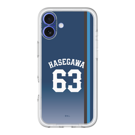 スリムプロテクションプレミアムケース［ 埼玉西武ライオンズ- #63 HASEGAWA - ビジター ］