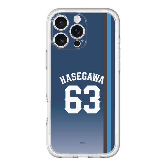 スリムプロテクションプレミアムケース［ 埼玉西武ライオンズ- #63 HASEGAWA - ビジター ］