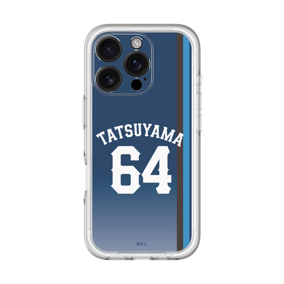 スリムプロテクションプレミアムケース［ 埼玉西武ライオンズ- #64 TATSUYAMA - ビジター ］