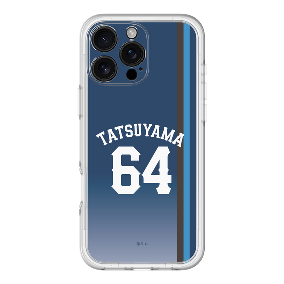 スリムプロテクションプレミアムケース［ 埼玉西武ライオンズ- #64 TATSUYAMA - ビジター ］
