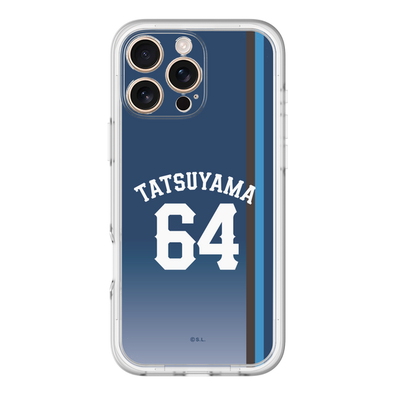 スリムプロテクションプレミアムケース［ 埼玉西武ライオンズ- #64 TATSUYAMA - ビジター ］