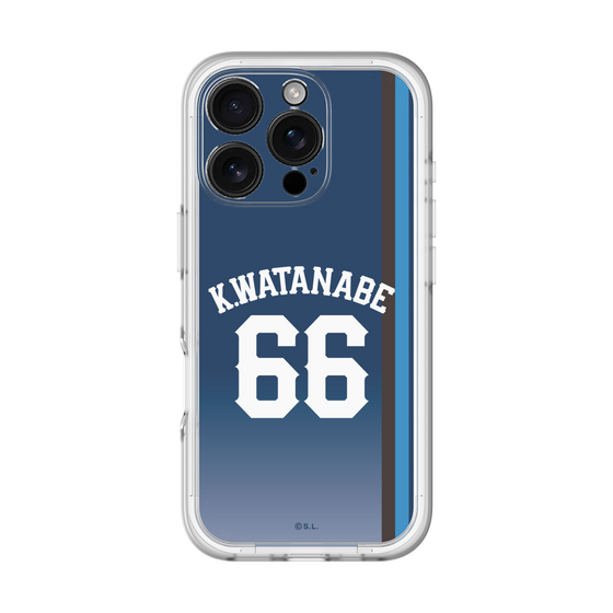 スリムプロテクションプレミアムケース［ 埼玉西武ライオンズ- #66 WATANABE - ビジター ］