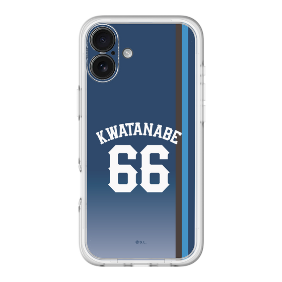 スリムプロテクションプレミアムケース［ 埼玉西武ライオンズ- #66 WATANABE - ビジター ］