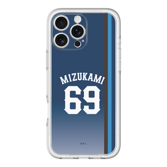 スリムプロテクションプレミアムケース［ 埼玉西武ライオンズ- #69 MIZUKAMI - ビジター ］