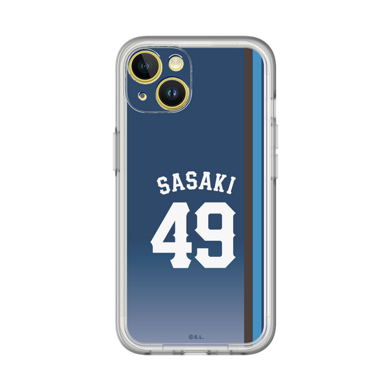 スリムプロテクションプレミアムケース［ 埼玉西武ライオンズ- #49 SASAKI - ビジター ］