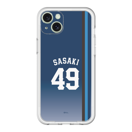 スリムプロテクションプレミアムケース［ 埼玉西武ライオンズ- #49 SASAKI - ビジター ］