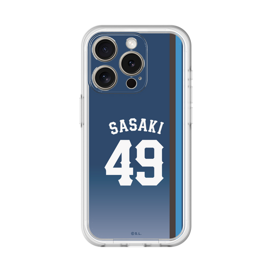 スリムプロテクションプレミアムケース［ 埼玉西武ライオンズ- #49 SASAKI - ビジター ］