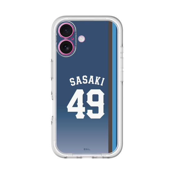 スリムプロテクションプレミアムケース［ 埼玉西武ライオンズ- #49 SASAKI - ビジター ］