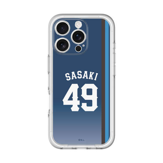 スリムプロテクションプレミアムケース［ 埼玉西武ライオンズ- #49 SASAKI - ビジター ］