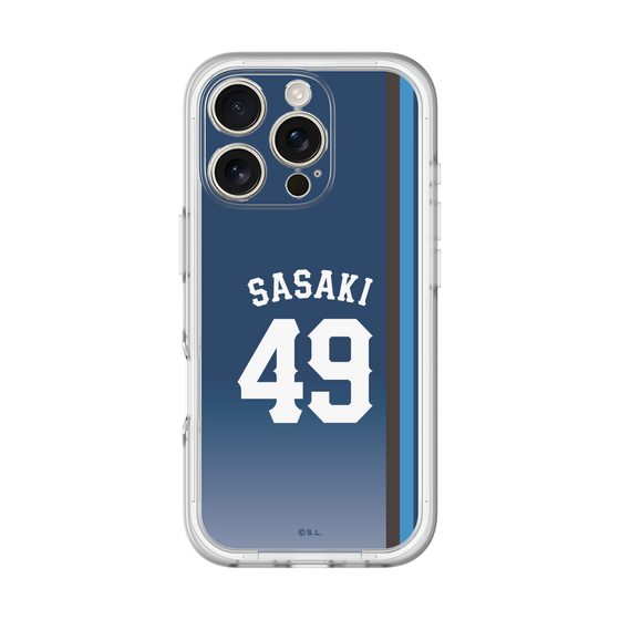 スリムプロテクションプレミアムケース［ 埼玉西武ライオンズ- #49 SASAKI - ビジター ］