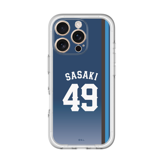 スリムプロテクションプレミアムケース［ 埼玉西武ライオンズ- #49 SASAKI - ビジター ］