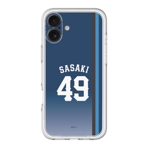 スリムプロテクションプレミアムケース［ 埼玉西武ライオンズ- #49 SASAKI - ビジター ］