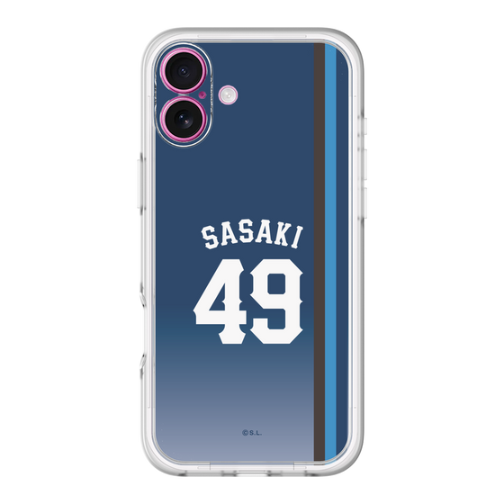 スリムプロテクションプレミアムケース［ 埼玉西武ライオンズ- #49 SASAKI - ビジター ］