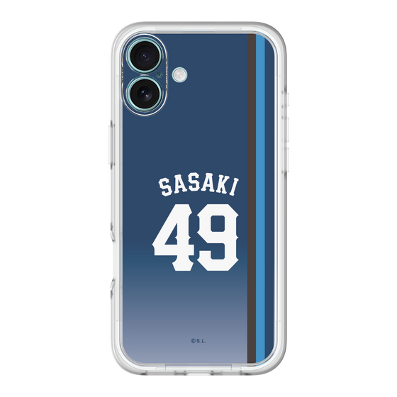 スリムプロテクションプレミアムケース［ 埼玉西武ライオンズ- #49 SASAKI - ビジター ］