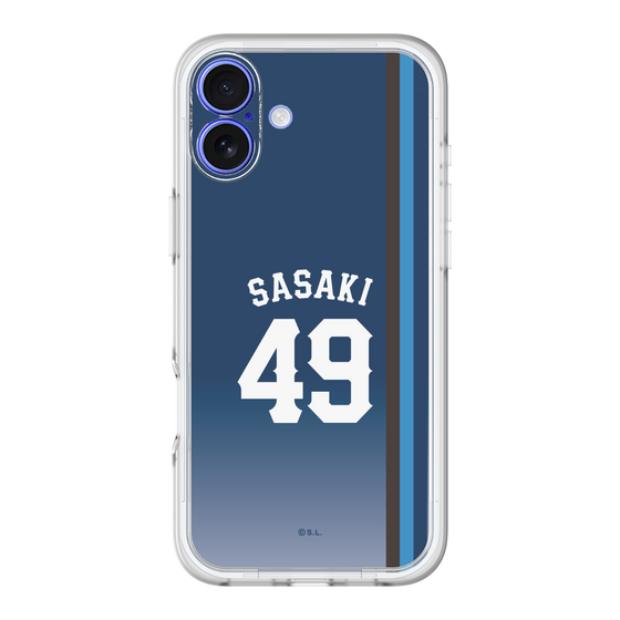 スリムプロテクションプレミアムケース［ 埼玉西武ライオンズ- #49 SASAKI - ビジター ］