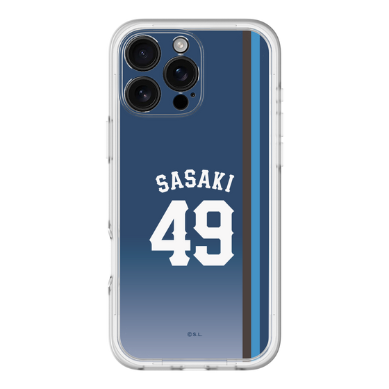 スリムプロテクションプレミアムケース［ 埼玉西武ライオンズ- #49 SASAKI - ビジター ］