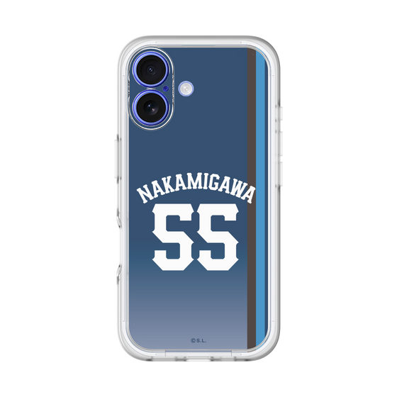 スリムプロテクションプレミアムケース［ 埼玉西武ライオンズ- #55 NAKAMIGAWA - ビジター ］