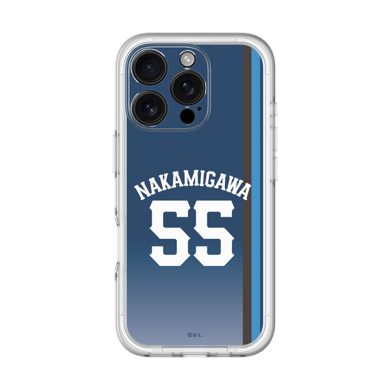 スリムプロテクションプレミアムケース［ 埼玉西武ライオンズ- #55 NAKAMIGAWA - ビジター ］