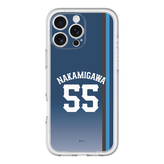 スリムプロテクションプレミアムケース［ 埼玉西武ライオンズ- #55 NAKAMIGAWA - ビジター ］