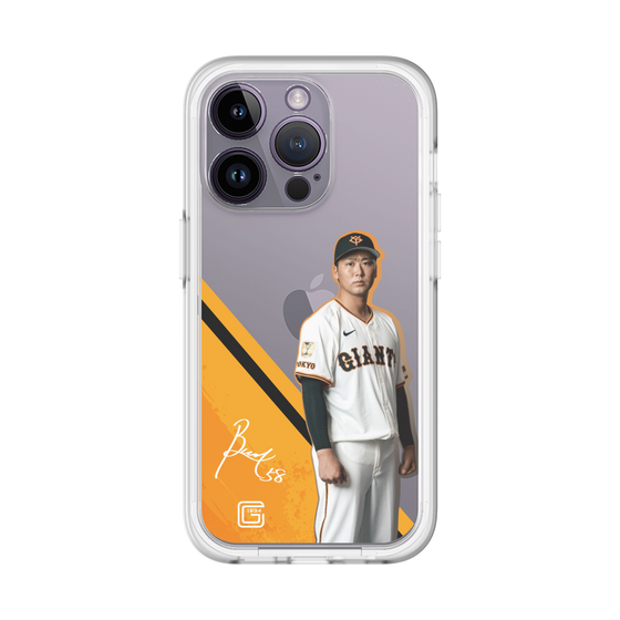 スリムプロテクションプレミアムケース［ 読売ジャイアンツ - #58 FUNABASAMA -サイン ］