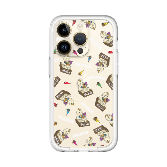 スリムプロテクションプレミアムケース［ クシニョロ - ビリケンとベビニョロ - 総柄 ］