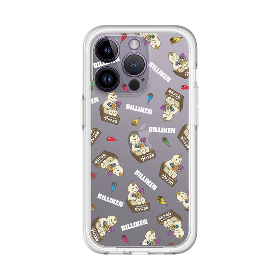 スリムプロテクションプレミアムケース［ クシニョロ - ビリケンとベビニョロ - 総柄 ］