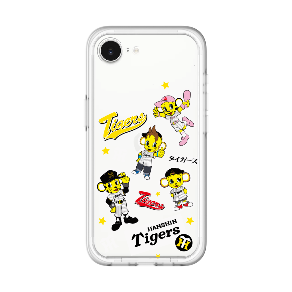 スリムプロテクションプレミアムケース for Apple iPhone 16e［ 阪神タイガース - ステッカー ］