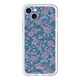 スリムプロテクションプレミアムケース［ 日比谷花壇 - FloralSymphony - ネイビー ］