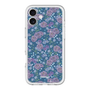 スリムプロテクションプレミアムケース［ 日比谷花壇 - FloralSymphony - ネイビー ］