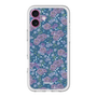 スリムプロテクションプレミアムケース［ 日比谷花壇 - FloralSymphony - ネイビー ］