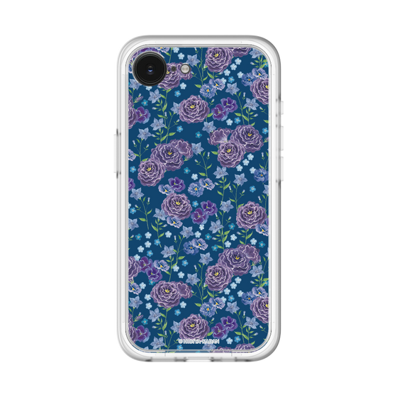 スリムプロテクションプレミアムケース［ 日比谷花壇 - FloralSymphony - ネイビー ］
