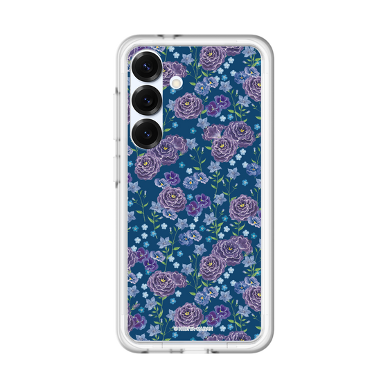 スリムプロテクションプレミアムケース［ 日比谷花壇 - FloralSymphony - ネイビー ］
