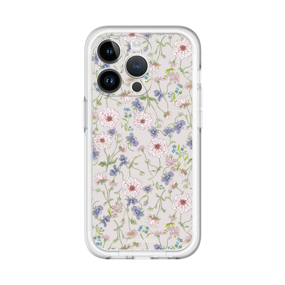 スリムプロテクションプレミアムケース［ 日比谷花壇 - FloralSymphony - ベージュ ］