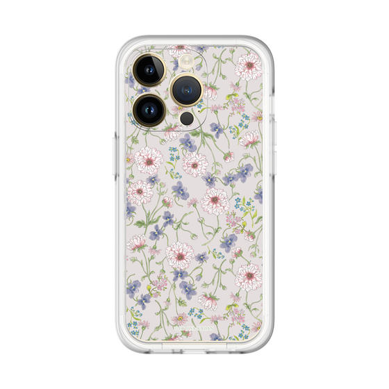 スリムプロテクションプレミアムケース［ 日比谷花壇 - FloralSymphony - ベージュ ］