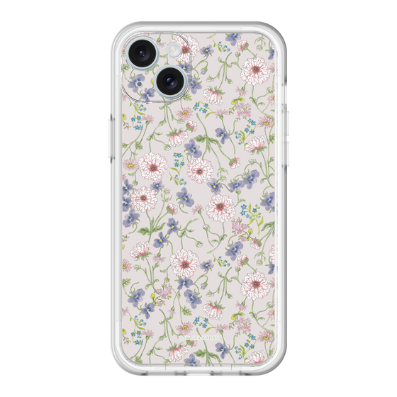 スリムプロテクションプレミアムケース［ 日比谷花壇 - FloralSymphony - ベージュ ］